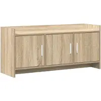 vidaXL Meuble TV 102 x 33 x 47 cm en bois d'ingénierie chêne Sonoma