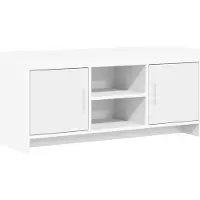vidaXL Meuble TV 102 x 33 x 47 cm Blanc, aggloméré