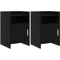 vidaXL Tables de chevet 2 pcs Chêne noir 40 x 36 x 60 cm