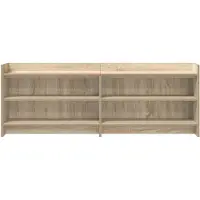 vidaXL Meuble TV 135 x 33 x 47 cm en bois d'ingénierie chêne Sonoma