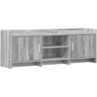 vidaXL Meuble TV 130 x 33 x 47 cm, gris, bois de Sonoma