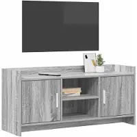 vidaXL Meuble TV 102 x 33 x 47 cm, gris, bois de Sonoma