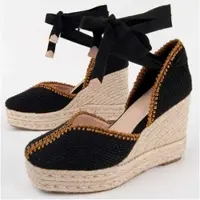 Montevita Wedge Sparto Balenci12 Noir