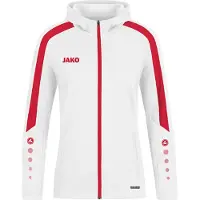 Jako Veste à capuche Power Femme - Blanc / Rouge