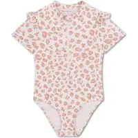 Swim Essentials Filles, Maillot de bain, Schwimmanzug Mädchen Beige Leopard, Beige, (104, 98)