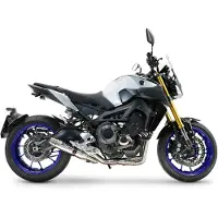 Gpr Exclusive Deeptone Inox Yamaha Mt-09 17-20 Not Homologated Full Line System Argenté Not homologated