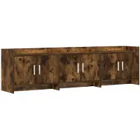 vidaXL Meuble TV 168 x 33 x 47 cm en bois d'ingénierie chêne fumé