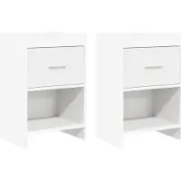 vidaXL Tables de chevet 2 pcs Blanc 40 x 30 x 60 cm Bois d'ingénierie