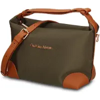 Gian Marco Venturi Sac à main pour femme, modèle Novella, en simili cuir vegan, bicolore noir et marron