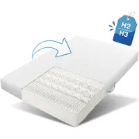 Flieks Matelas 180x200, Matelas en mousse froide avec housse amovible, Matelas en mousse à roulettes avec particules antidérapantes, H3&H2, hauteur 20cm, matelas 7 zones