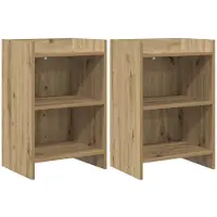 vidaXL Tables de chevet 2 pcs Chêne artisanal 40 x 30 x 60 cm