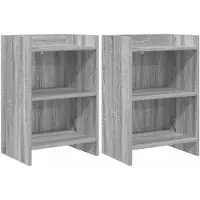 vidaXL Tables de chevet 2 pcs Sonoma gris 40 x 30 x 60 cm