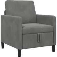 vidaXL Sofa avec rangement Gris foncé 72 x 78 x 87 cm Polyester