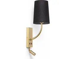 LEDKIA Applique Murale Avec Flex Led De Lecture 2.5w Métal Gold-Teylo Conne Noir S