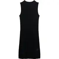 Superdry pour femme. W8011870A Mini-robe en crochet à chevrons noire (L), Casuel, Fête, Coton, Sans manches / bretelles