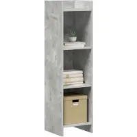 vidaXL Bibliothèque Gris Béton 30 x 30 x 111 cm Bois d'ingénierie