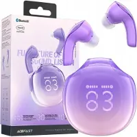 Acefast Casque sans fil intra-auriculaire T9 Bluetooth 5.3 - Violet