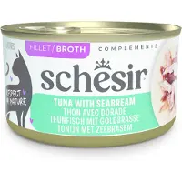 Schesir Boîte Pâtée Au Thon Avec Dorade En Bouillon Pour Chat - - 70g