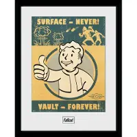 Fallout Tirage Encadre - Fallout - "survace Never ! Vault Forever !" 30x40