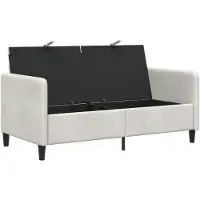 vidaXL Sofa avec rangement Crème 152 x 78 x 87 cm Polyester