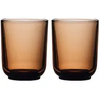 Fellow Set mit zwei Pirch Latte-Gläsern, 320 ml, Bernstein, Verres, Transparent