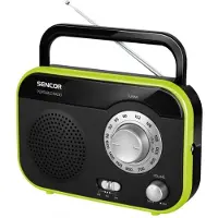 Sencor SRD 210 BGN Radio portable analogique (FM, AM), Radio, Argent, Noir, Vert