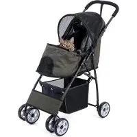 OEM Poussette pour chien simple, grise, 48 x 87 x 104 cm, en polyester