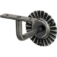 Schösswender Support de main courante avec équerre, distance du mur 90, laqué noir, patiné