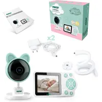 NENO Bambino Baby Monitor - écoute-bébé électronique avec récepteur - mode nuit - fonction d'alarme - lullasen