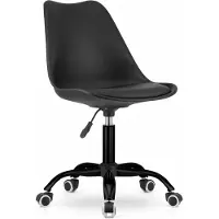 Leobert Chaise pivotante Valora ANDRIA - Cadre noir, tout noir | Chaise de bureau ergonomique de style exécutif