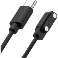 KALANKA -Universel Chargeur Montre Connectée,2 Pin 4mm Magnétique Chargeur pour Smartwatch,Charge Rapide et Sécurisée, pour Montres Sportives et Accessoires Électroniques,Design Portable (Type C 100cm