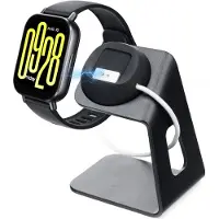 KALANKA -Chargeur Magnétique & Support Compatible avec Redmi Watch 5/4 / 3 et Xiaomi Band 10/9 / 9 Pro / 9 Active, Station de Charge avec Support Métal Amovible, Recharger Dock avec Câble USB 100 cm