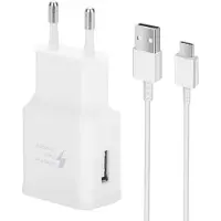 KALANKA -Adaptive Chargeur Rapide pour Samsung Galaxy S22 S21 S21FE S21+ S20FE S20 S20 Ultra S10 S10e S9 S8 A72 A71 A52 A51 A53 5G/Note20/10/9/Pixel 2/3/XL avec kit de Câble USB Type C Blanc 1,5 m