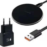 KALANKA -Chargeur sans Fil Rapide 30W Qi Ultra Fin avec QC3.0, Compatible iPhone 16/15/14/13/12/11 Pro Max/XR/XS/X/8, Compatible avec AirPods 2/3/Pro, pour Samsung Galaxy S25/S24/S23/S22/S21, Huawei,