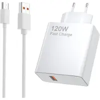 KALANKA -Chargeur Rapide 120W Pour Xiaomi 15 15 Ultra 14T pro/Ultra 13T 12T 11T Pro, Chargeur Turbo Compatible avec Redmi Note 14 13 12 11 Poco X7 X6 M4 X4 X3 Pro F4 avec 6A Câble USB C 1M