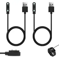 KALANKA -2 Pièces Chargeur Montre Connectée 2 Pin 7.62mm, Chargeur Magnétique Universel, Charge Rapide Sécurisée Compatible avec Montres Sportives et Accessoires Électroniques, Câble Durable et Portab