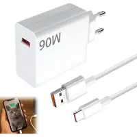 KALANKA -Chargeur rapide 90 W pour Xiaomi 14 13 12 11 10, Redmi Note 14 13 12, Poco F7 Ultra, avec câble USB C 6A 2M, adaptateur de charge compatible avec d'autres marques