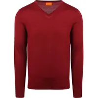 Suitable Merino Pullover V-Neck Foncé Bordeaux Rouge taille XXL