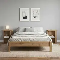 Prolenta Table basse exclusive - Lot de 2, en chêne artisanal, dimensions 40 x 30 x 49 cm, matériau : bois composite