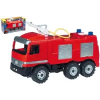 Lena Voiture de pompiers Mercedes en plastique, 60 cm, avec réservoir d'eau de 1,6 l, dans une boîte de 68 x 38 x 27 cm