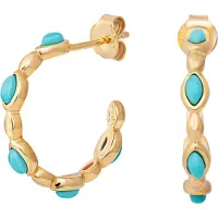 Cai Boucles d'oreilles turquoise / or