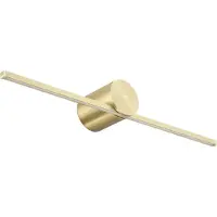 Light Prestige Applique murale LED Modern dorée 6 W, blanc chaud, 800 lm, métal, dim. : 5,5 x 40 x 7,2 cm, IP44,