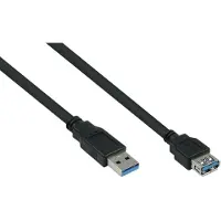 Kabelmeister USB3.0 Verläng. A St.-A Bu. UL schwarz 2m