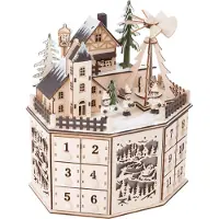 Small Foot - Calendrier de l'Avent en bois Paysage de Noël