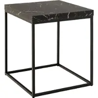 Ebuy24 Barossa table basse 40cmReproduction marbré noir.
