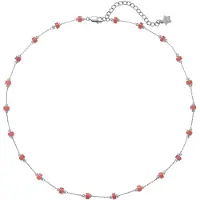 Hey Happiness Chaîne 'Coral Glow' rouge clair / argent
