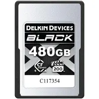 Delkin CFexpress 4.0 BLACK, VGP200, R1830/W1710 (Type A 4.0) 480GB (480 Go, CFexpress, CFexpress type A), Carte mémoire, Noir