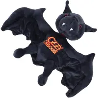 Gistuch Peluche chauve-souris noire de collection, adorable peluche toute douce avec des broderies dorées, pour les fans de rock, magnétique