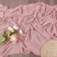 OEM 2 nappes élégantes en mousseline lavable, tissus de décoration romantiques et semi-transparents, pour les mariés au style bohème, lampe de table de mariage, pilier, table d'anniversaire, 80 x 300 cm