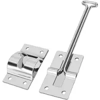 Gistuch Arrêt de porte à charnière, acier inoxydable, modèle en T, fermeture pour remorques de transport, véhicules de camping, camions, 15,2 cm